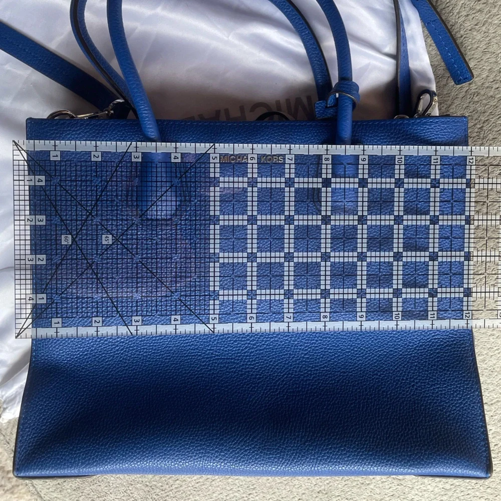 Michael Kors Blue Structured Leather Tote - Picture 7 of 7
